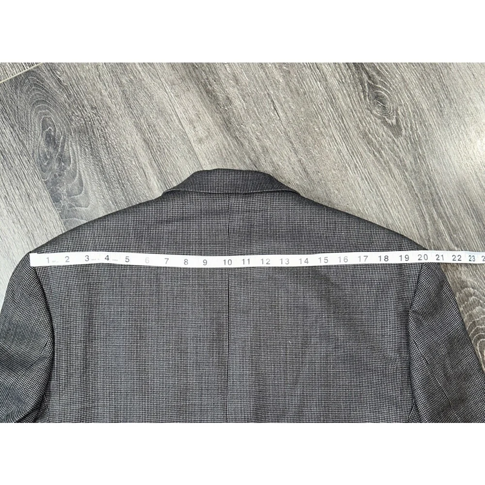 Lauren Ralph Lauren 46 R Charcoal Wool Two Button Jacket Vented FLAWED
